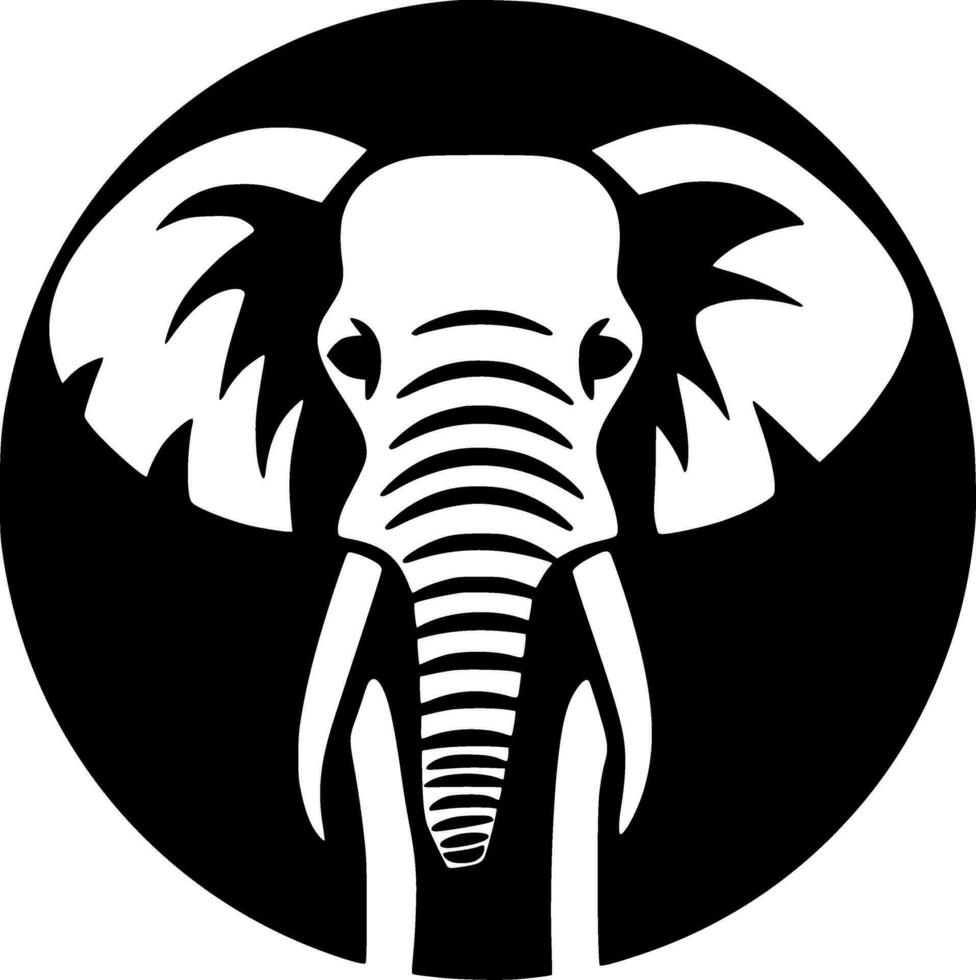 Elephant, Minimalist and Simple Silhouette - Vector illustration