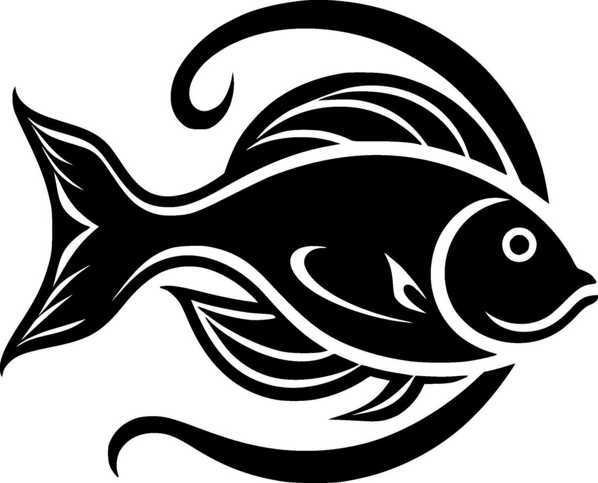 Fish, Minimalist and Simple Silhouette - Vector illustration