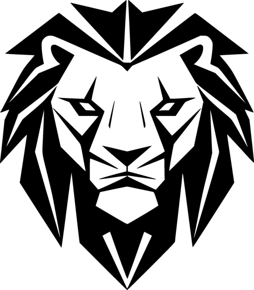 Lion, Minimalist and Simple Silhouette - Vector illustration