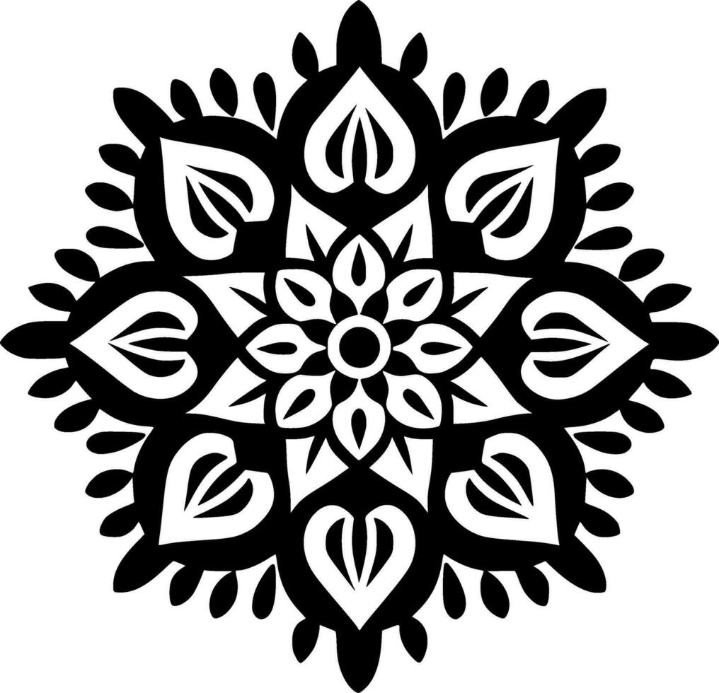 Mandala - Minimalist and Flat Logo - Vector illustration