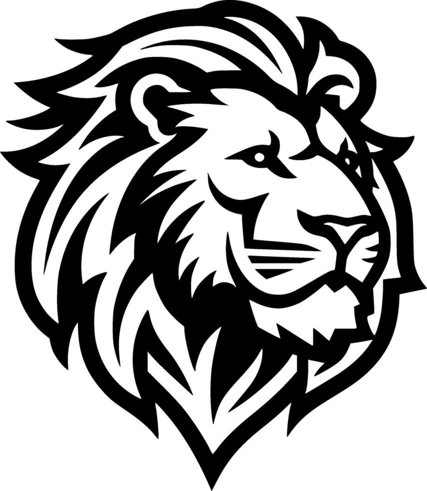 Lion, Minimalist and Simple Silhouette - Vector illustration