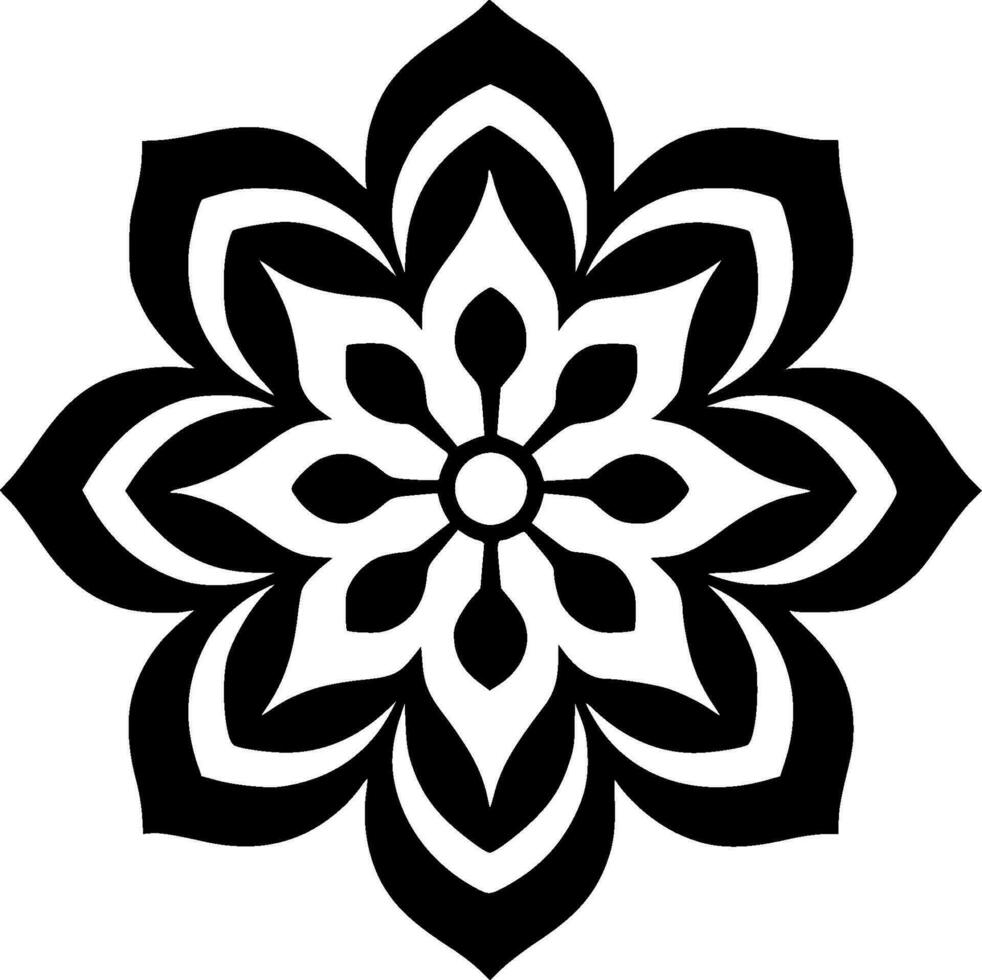 Mandala - Minimalist and Flat Logo - Vector illustration