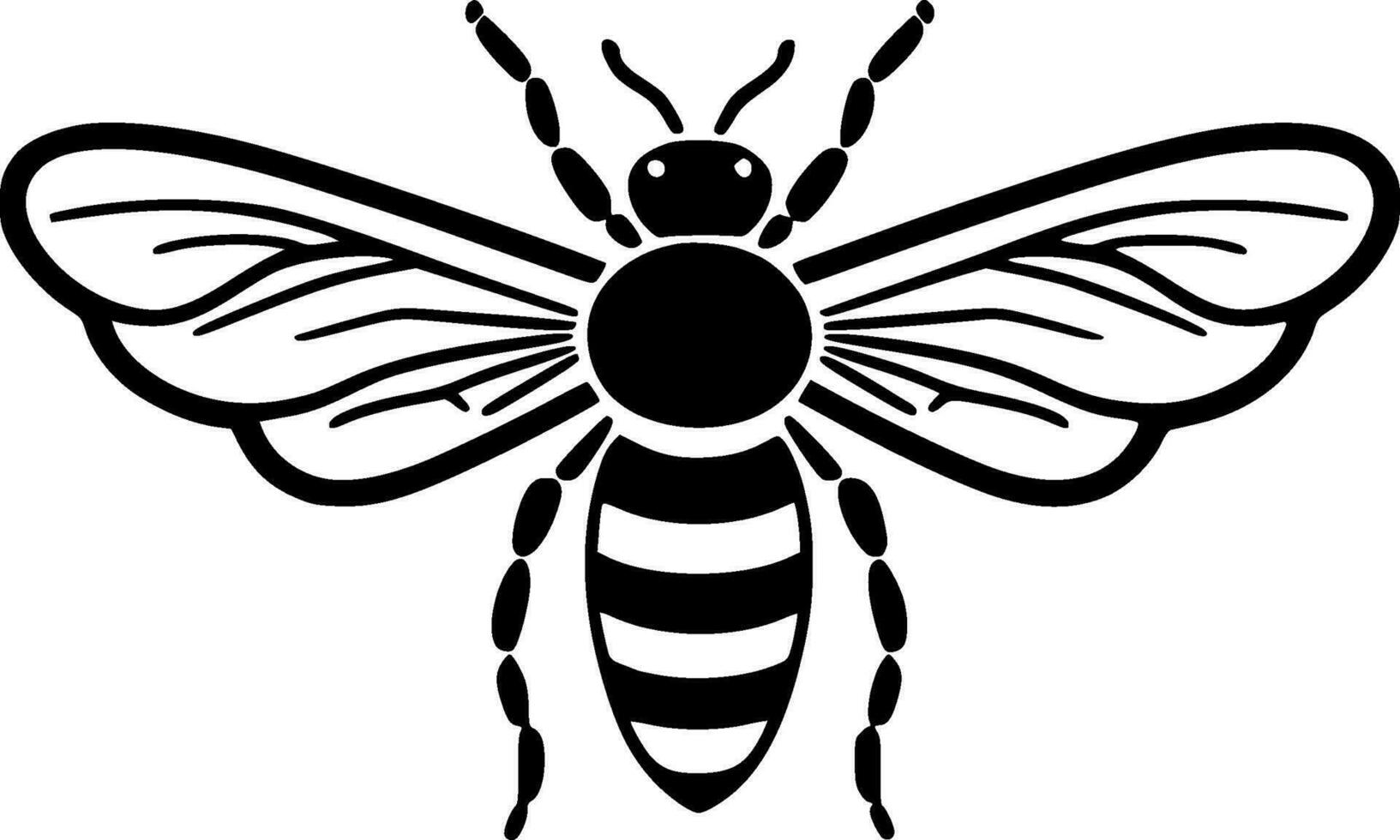 abeja - minimalista y plano logo - vector ilustración