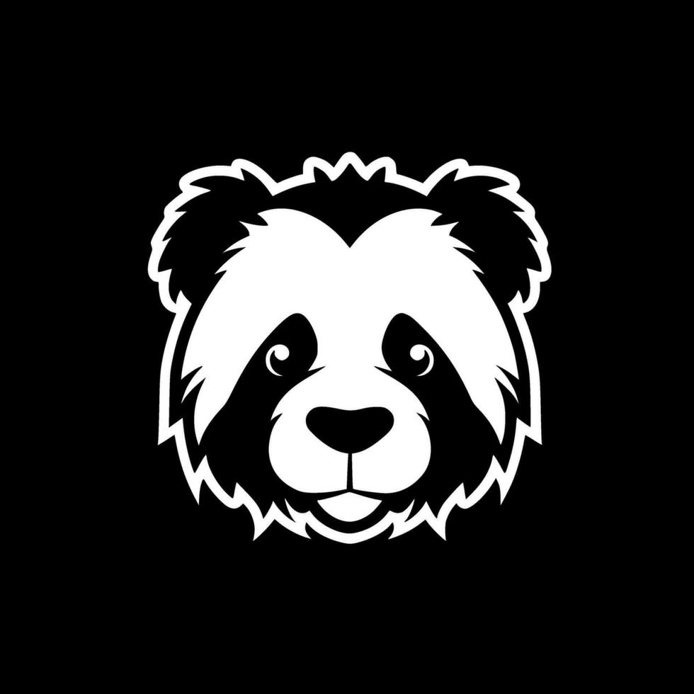 Panda - Black and White Isolated Icon - Vector illustration