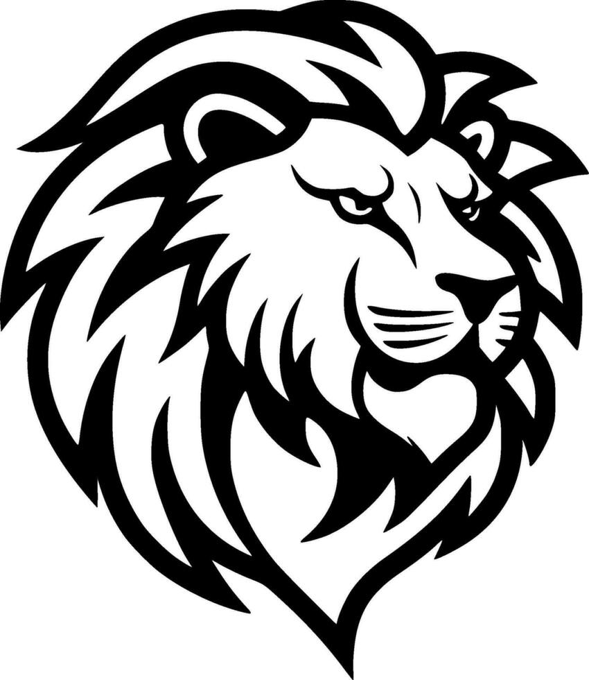 Lion, Minimalist and Simple Silhouette - Vector illustration