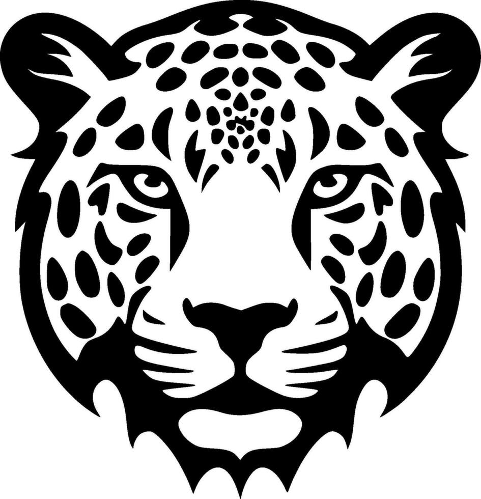 Leopard, Minimalist and Simple Silhouette - Vector illustration