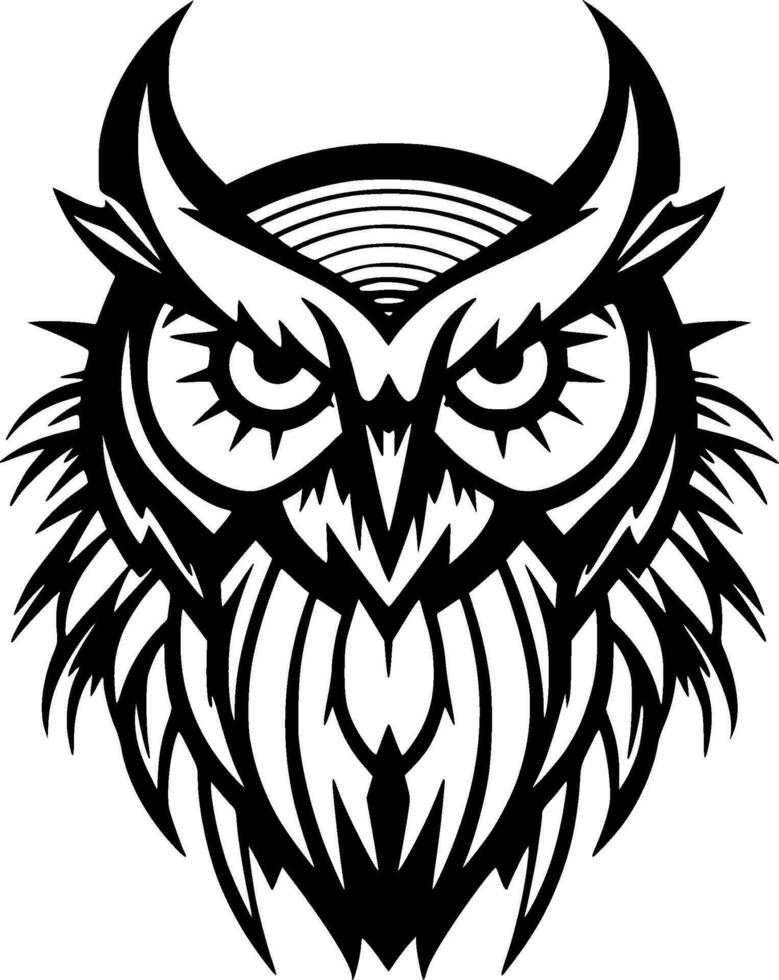 Owl, Minimalist and Simple Silhouette - Vector illustration