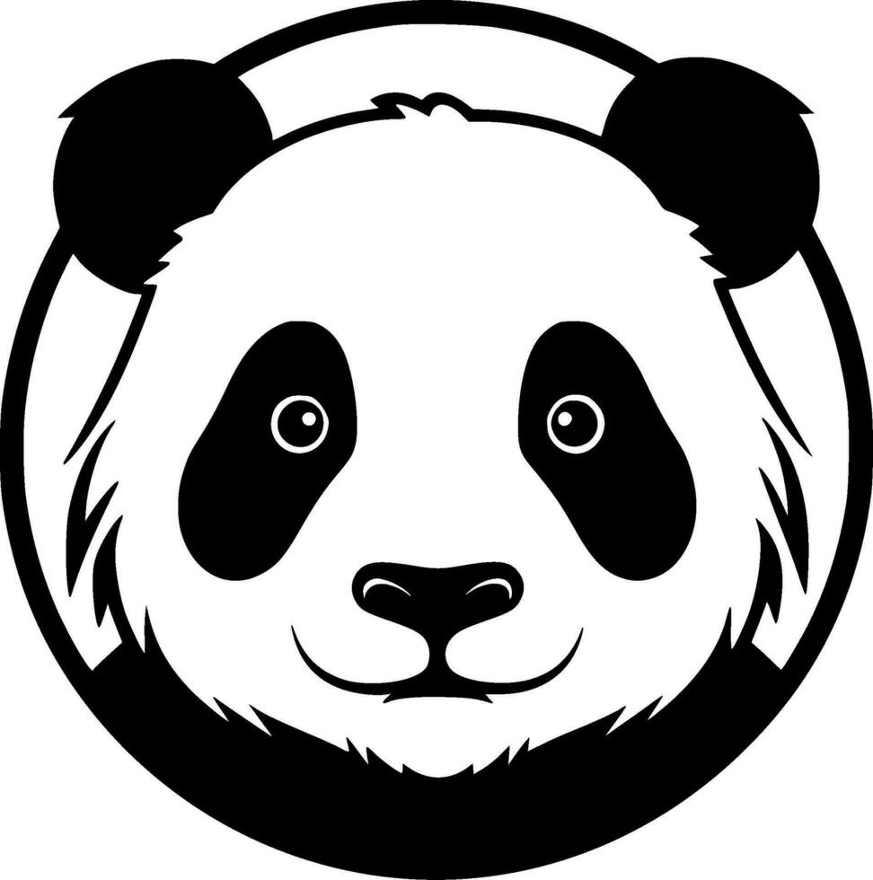 panda, minimalista y sencillo silueta - vector ilustración