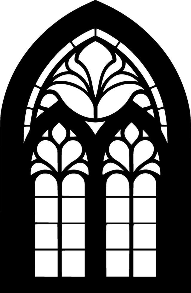 Stained Glass - Minimalist and Flat Logo - Vector illustration