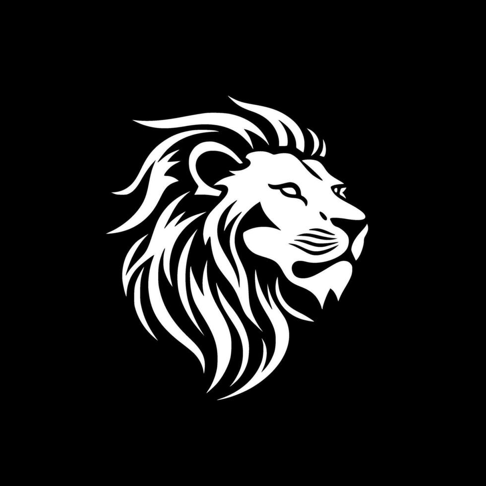 león - minimalista y plano logo - vector ilustración