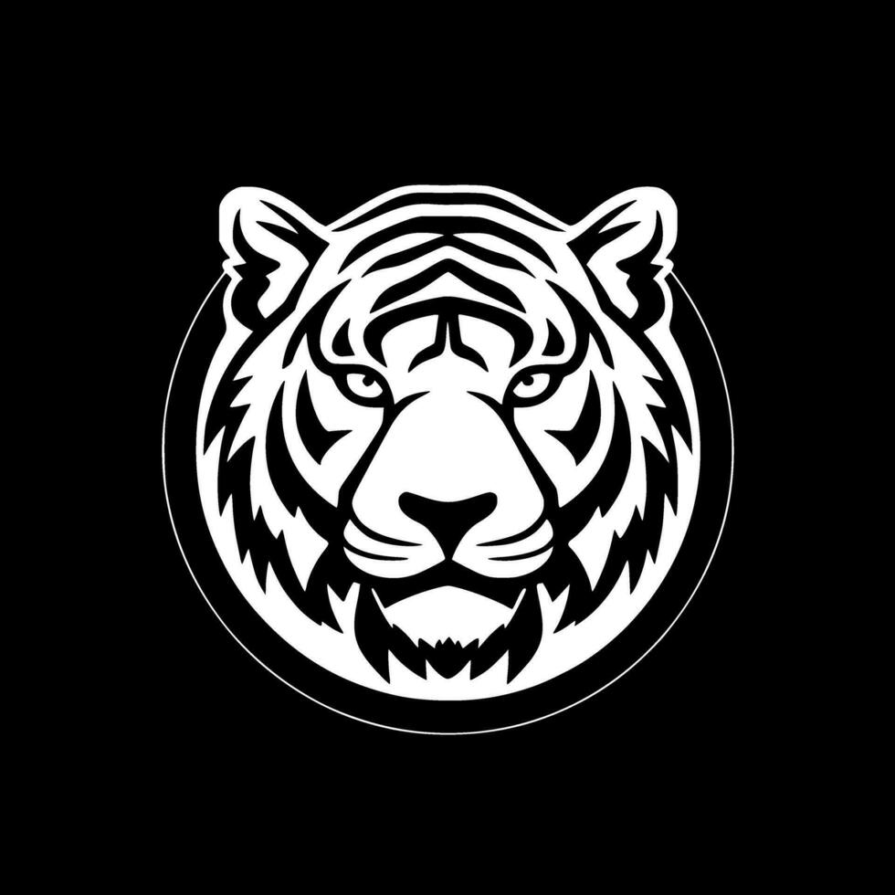 Tiger, Minimalist and Simple Silhouette - Vector illustration