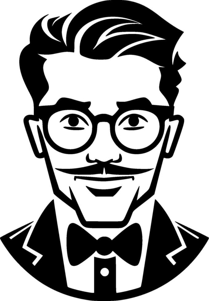 Teacher - Black and White Isolated Icon - Vector illustration
