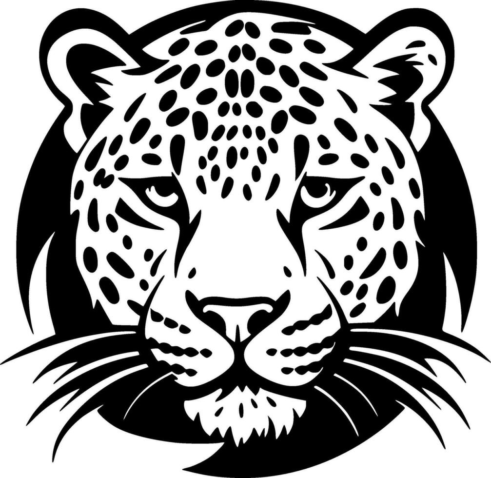 leopardo - minimalista y plano logo - vector ilustración