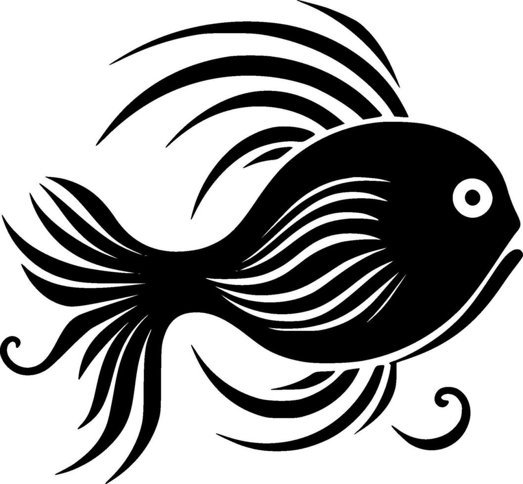 Fish, Minimalist and Simple Silhouette - Vector illustration