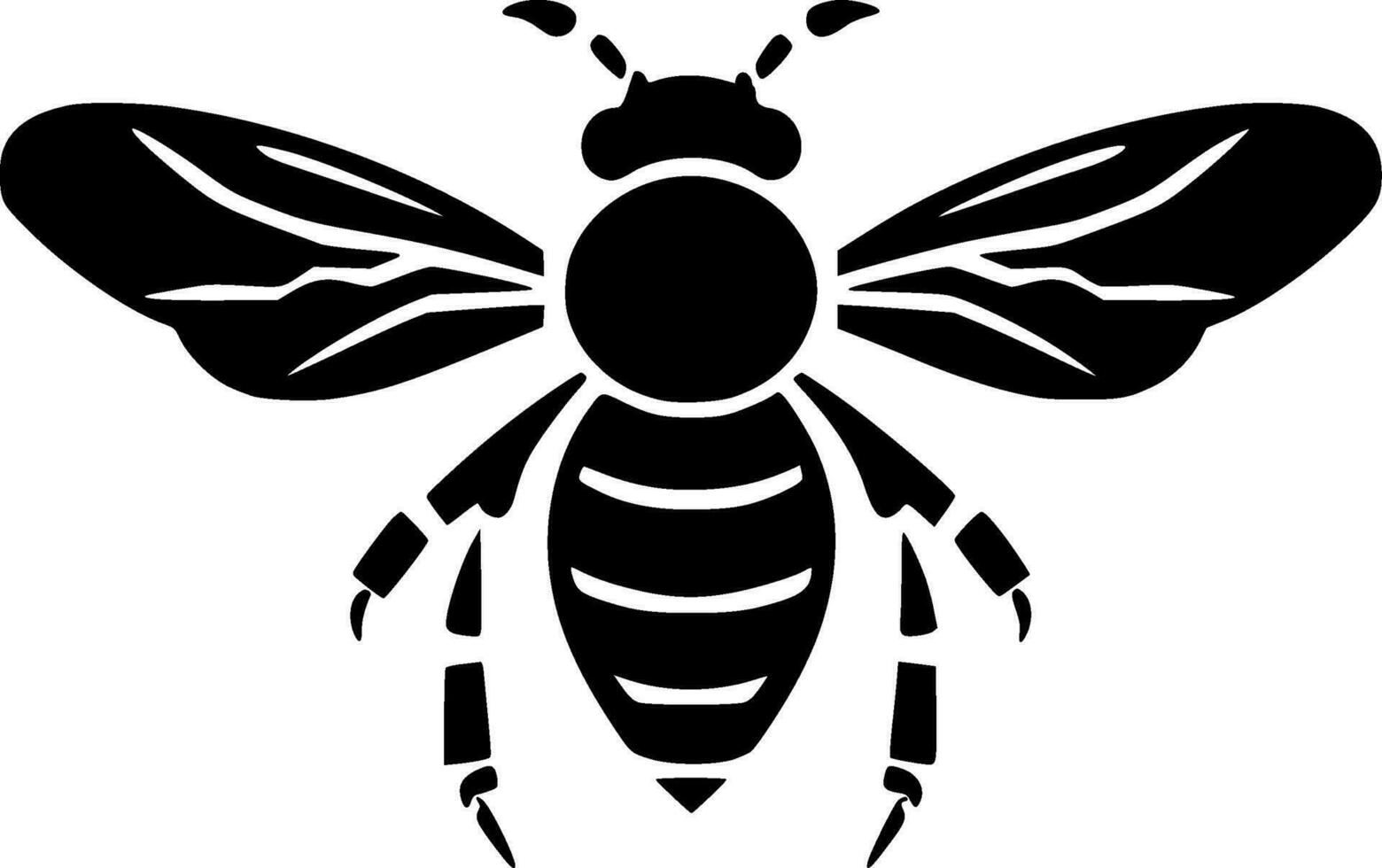 abeja - minimalista y plano logo - vector ilustración