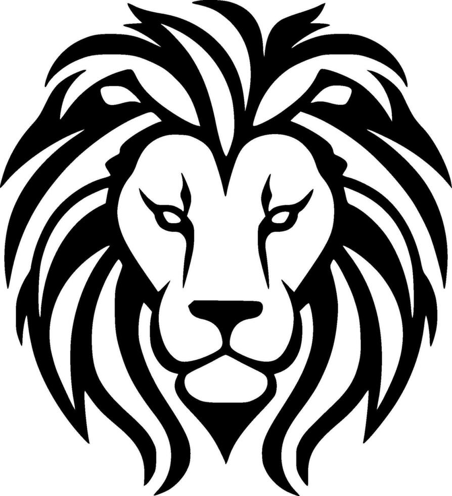Lion, Minimalist and Simple Silhouette - Vector illustration