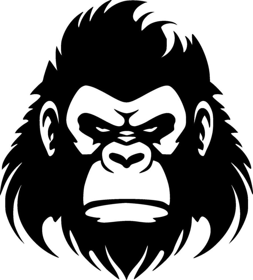 Gorilla - Minimalist and Flat Logo - Vector illustration