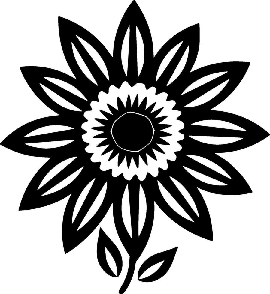 Flower - Minimalist and Flat Logo - Vector illustration