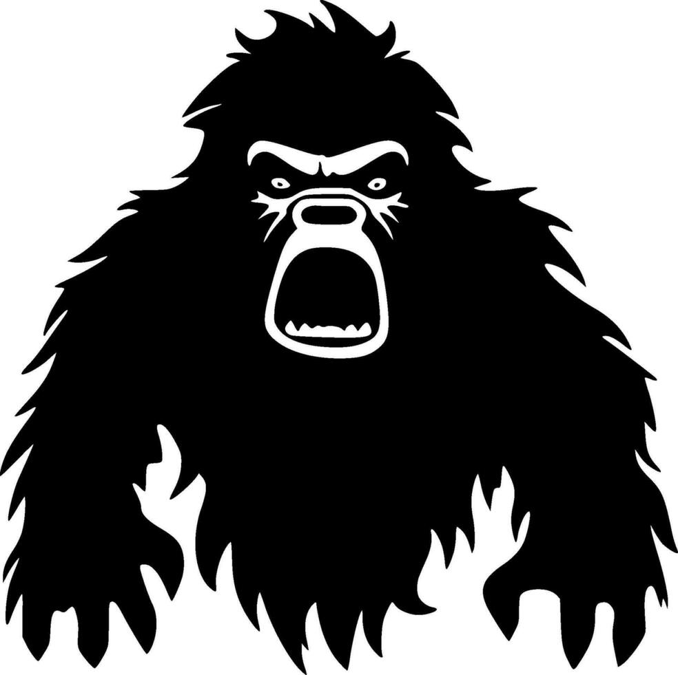 Bigfoot, Minimalist and Simple Silhouette - Vector illustration
