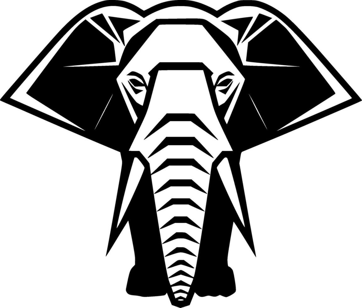 Elephant, Minimalist and Simple Silhouette - Vector illustration