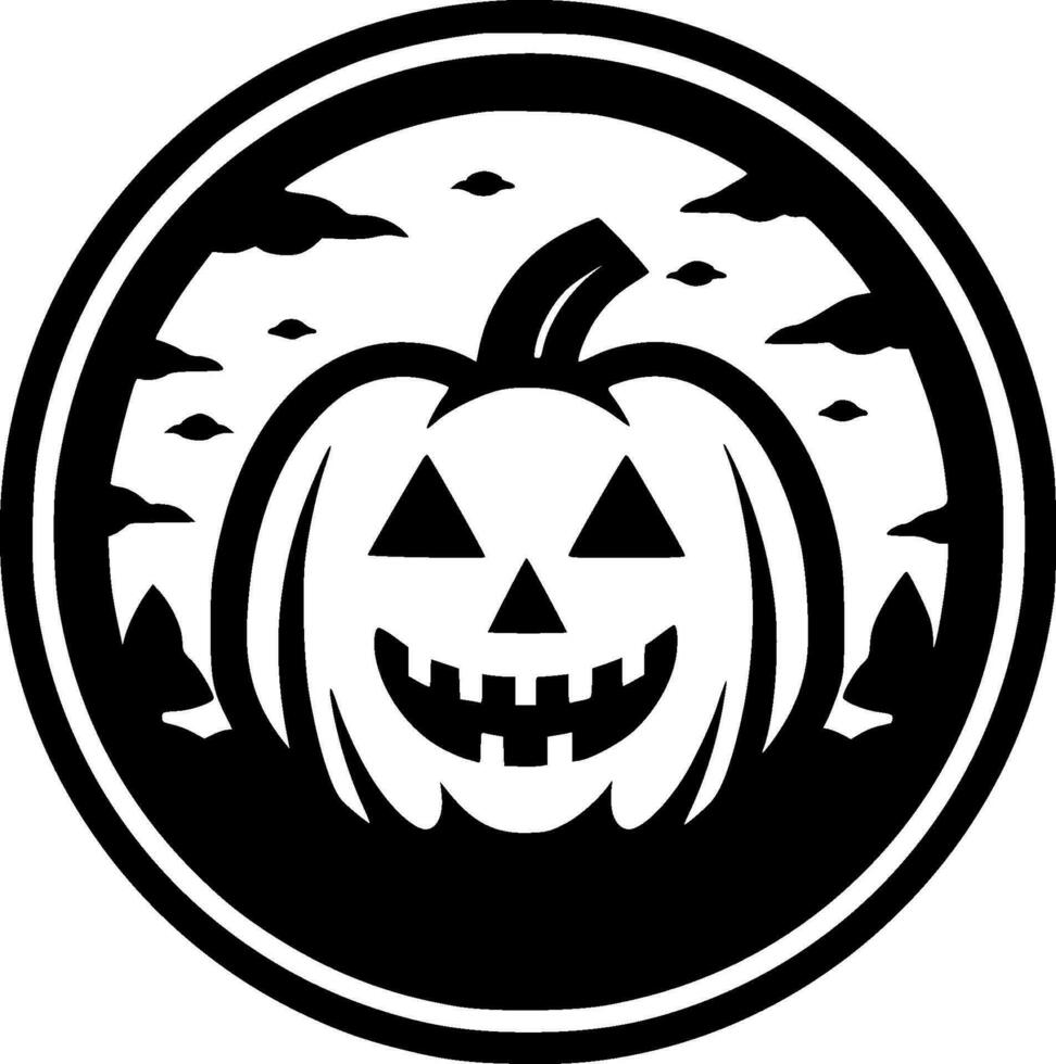 Halloween, Black and White Vector illustration