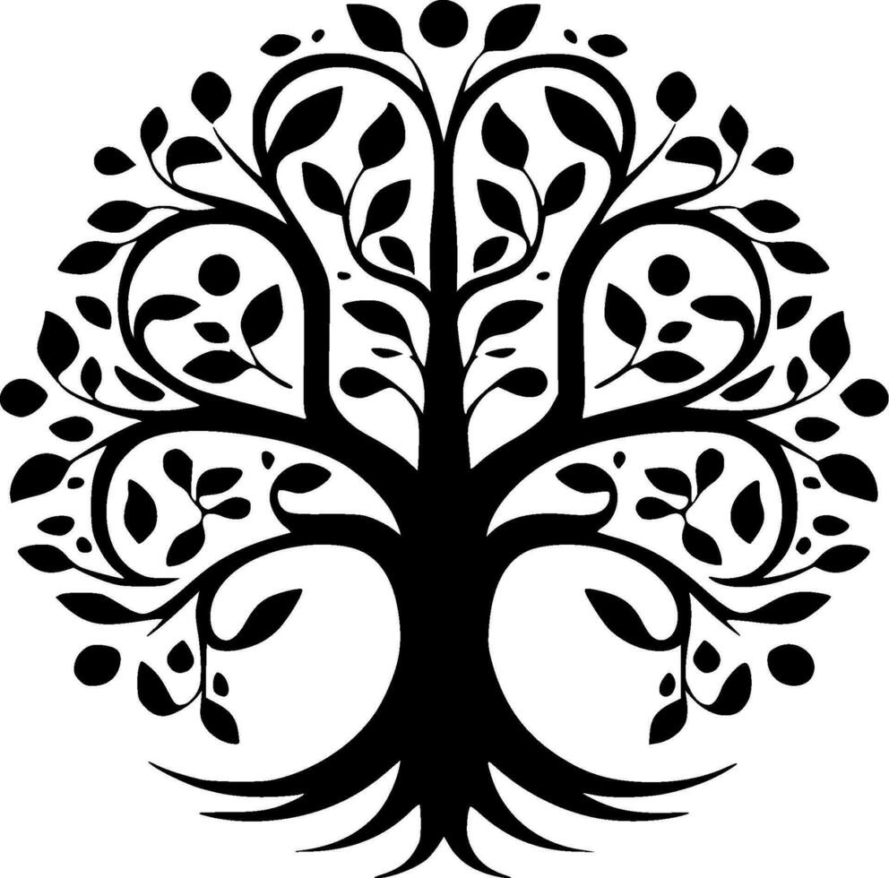 Tree - Minimalist and Flat Logo - Vector illustration