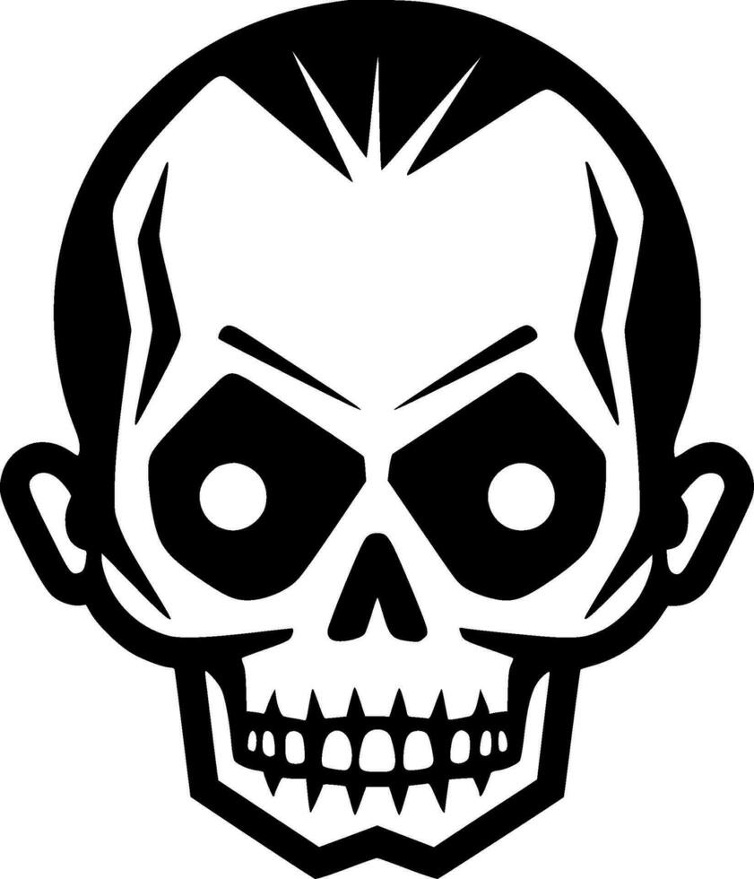 Skull - Minimalist and Flat Logo - Vector illustration