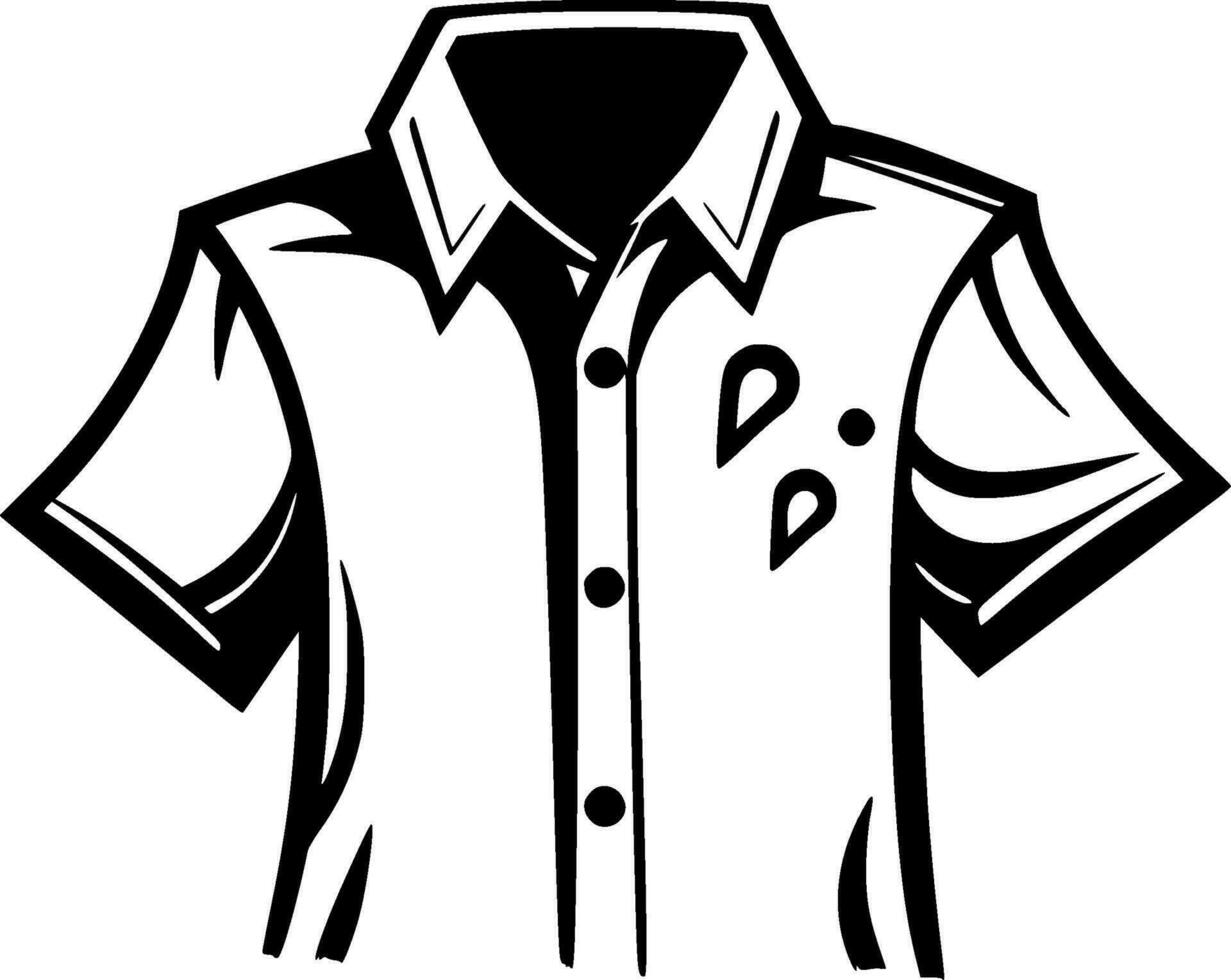 camisa, minimalista y sencillo silueta - vector ilustración