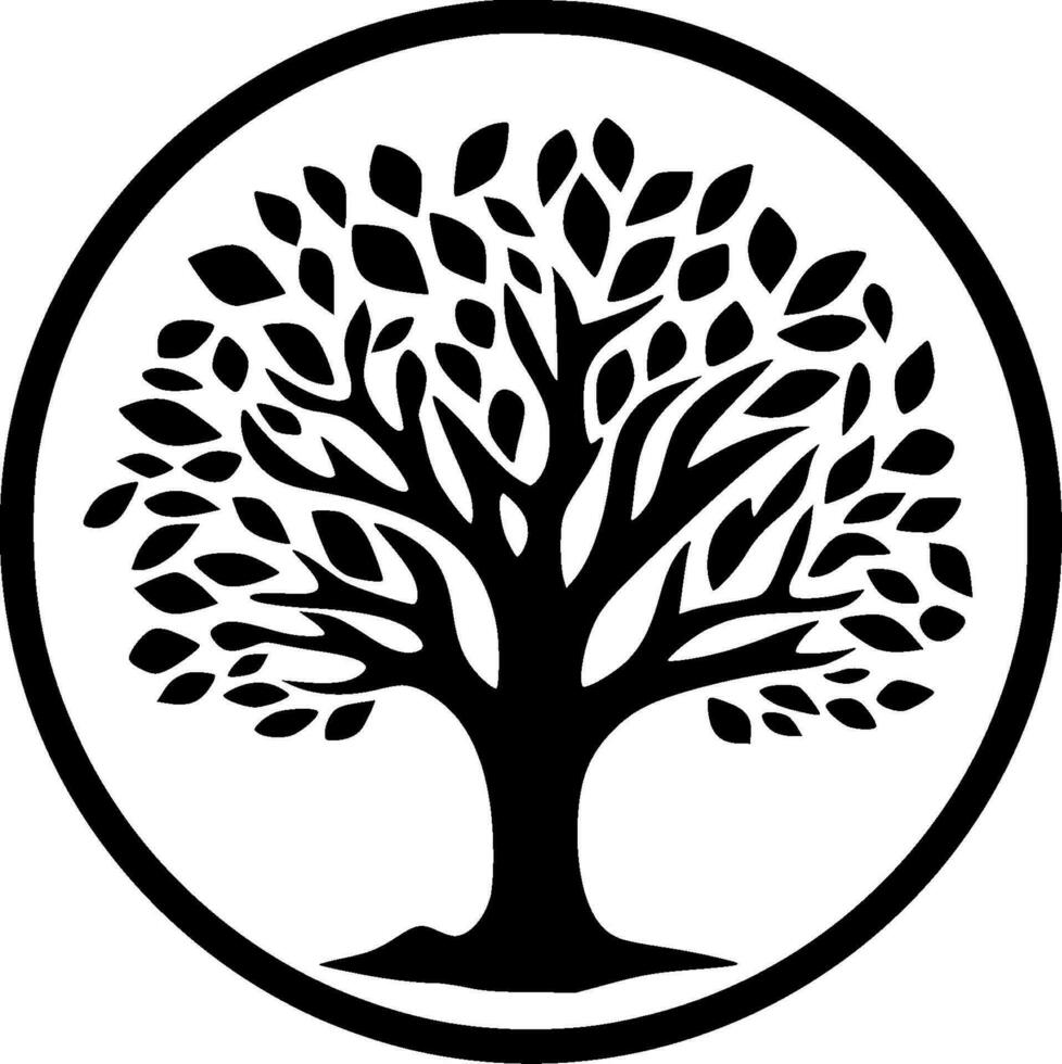 Tree, Minimalist and Simple Silhouette - Vector illustration