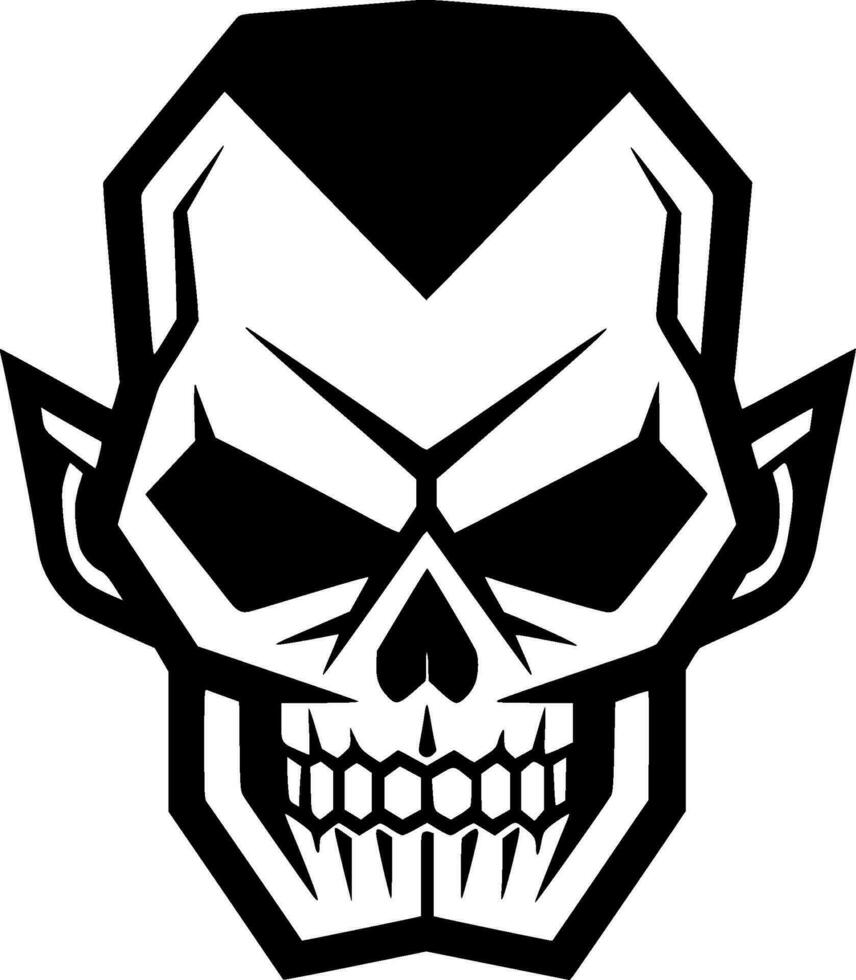 Skull, Minimalist and Simple Silhouette - Vector illustration