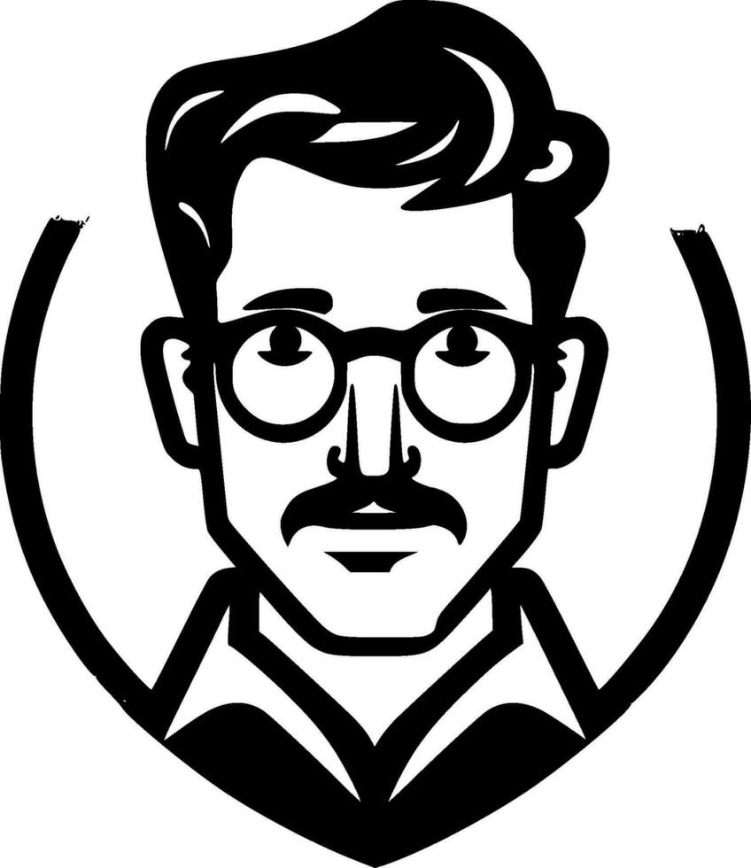 Teacher - Minimalist and Flat Logo - Vector illustration