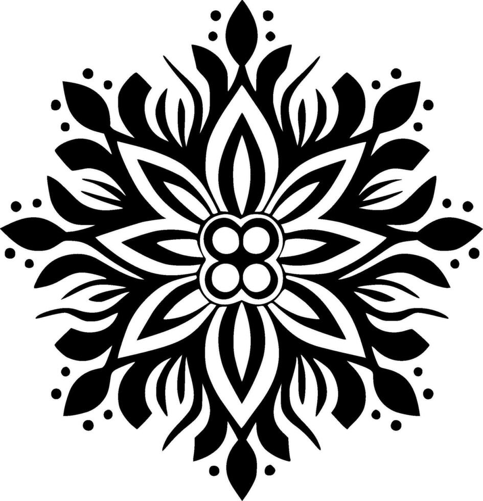 Mandala - Minimalist and Flat Logo - Vector illustration