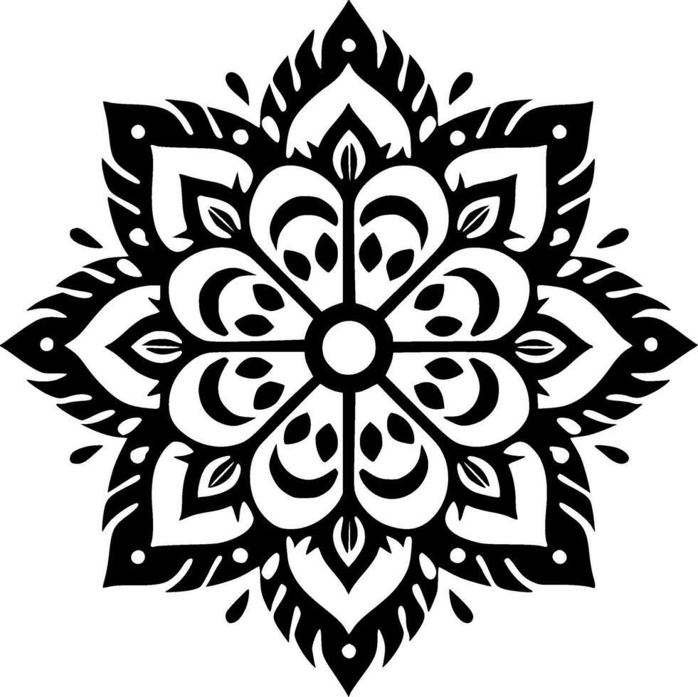 Mandala - Minimalist and Flat Logo - Vector illustration