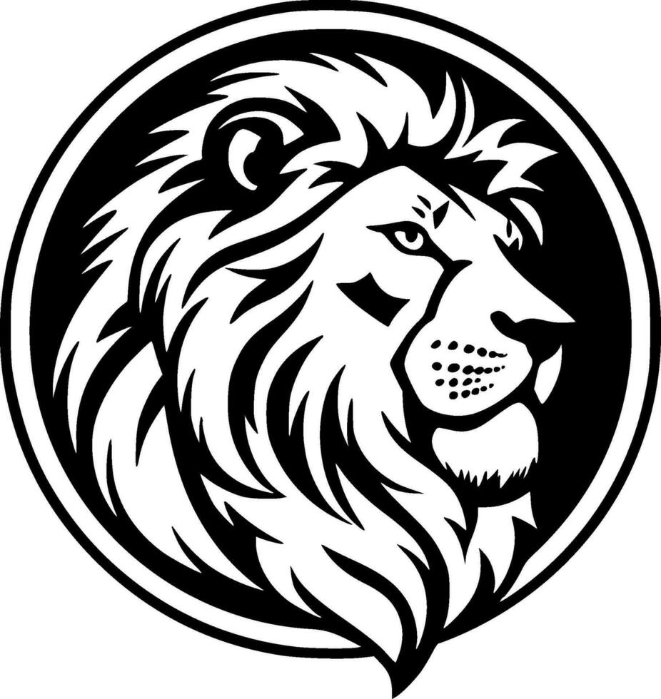 Lion - Minimalist and Flat Logo - Vector illustration