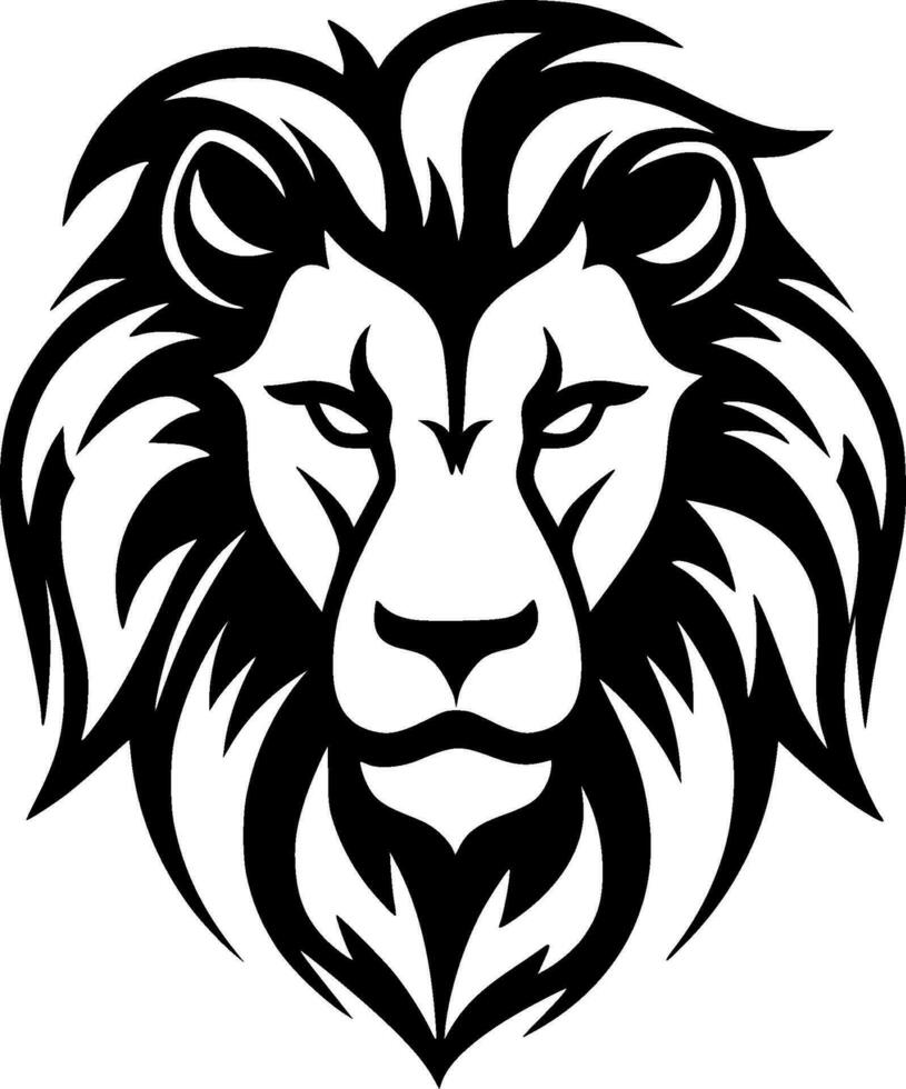 Lion, Minimalist and Simple Silhouette - Vector illustration