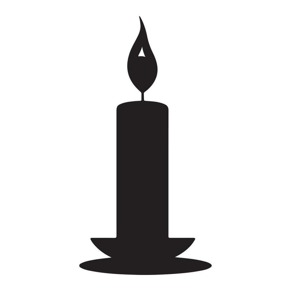 Candle black Silhouette vector