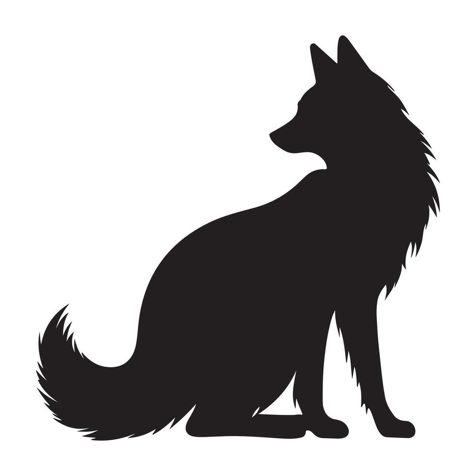 A black Silhouette animal vector