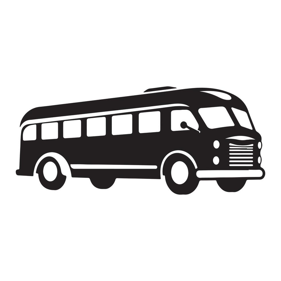 Bus black Silhouette vector