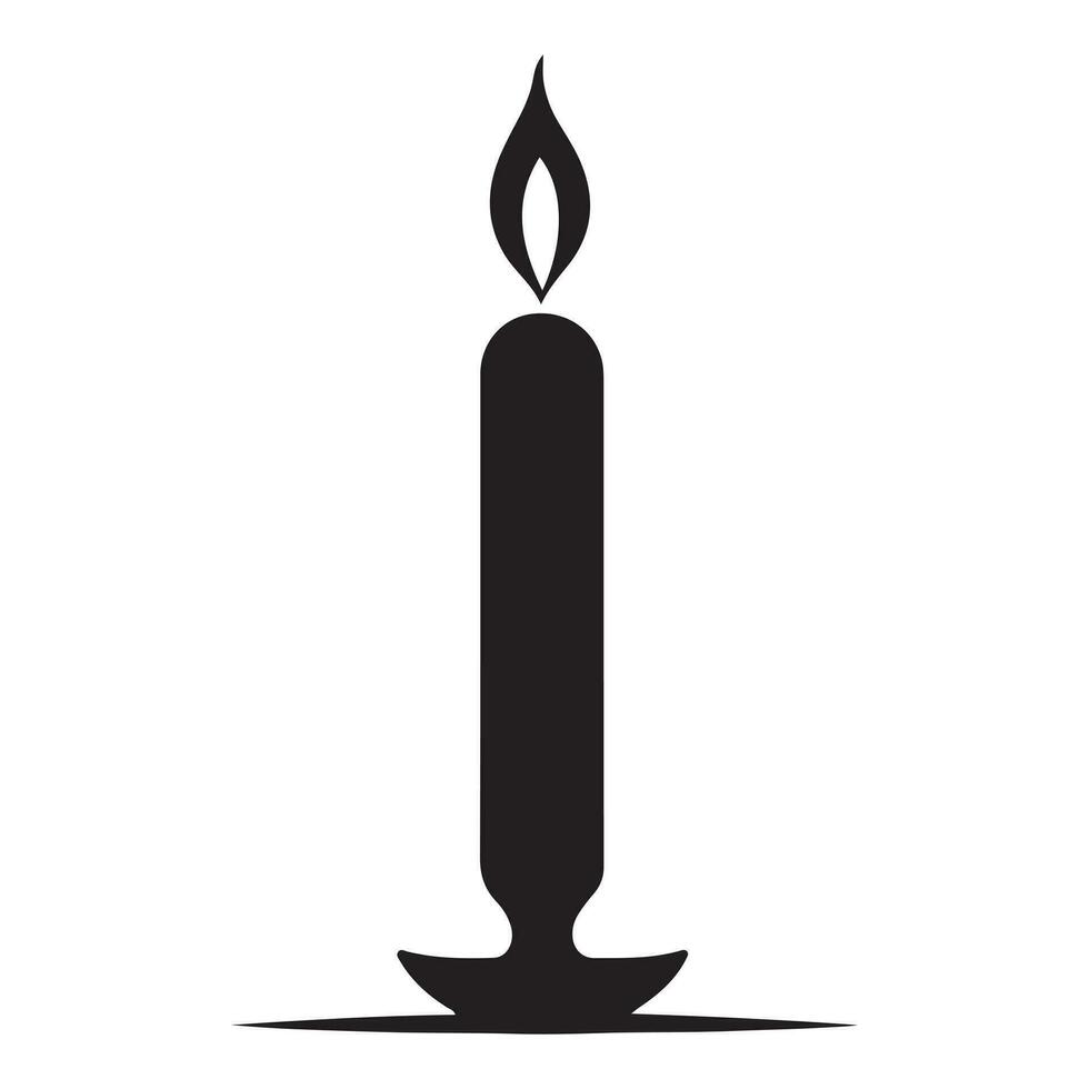 Candle black Silhouette vector