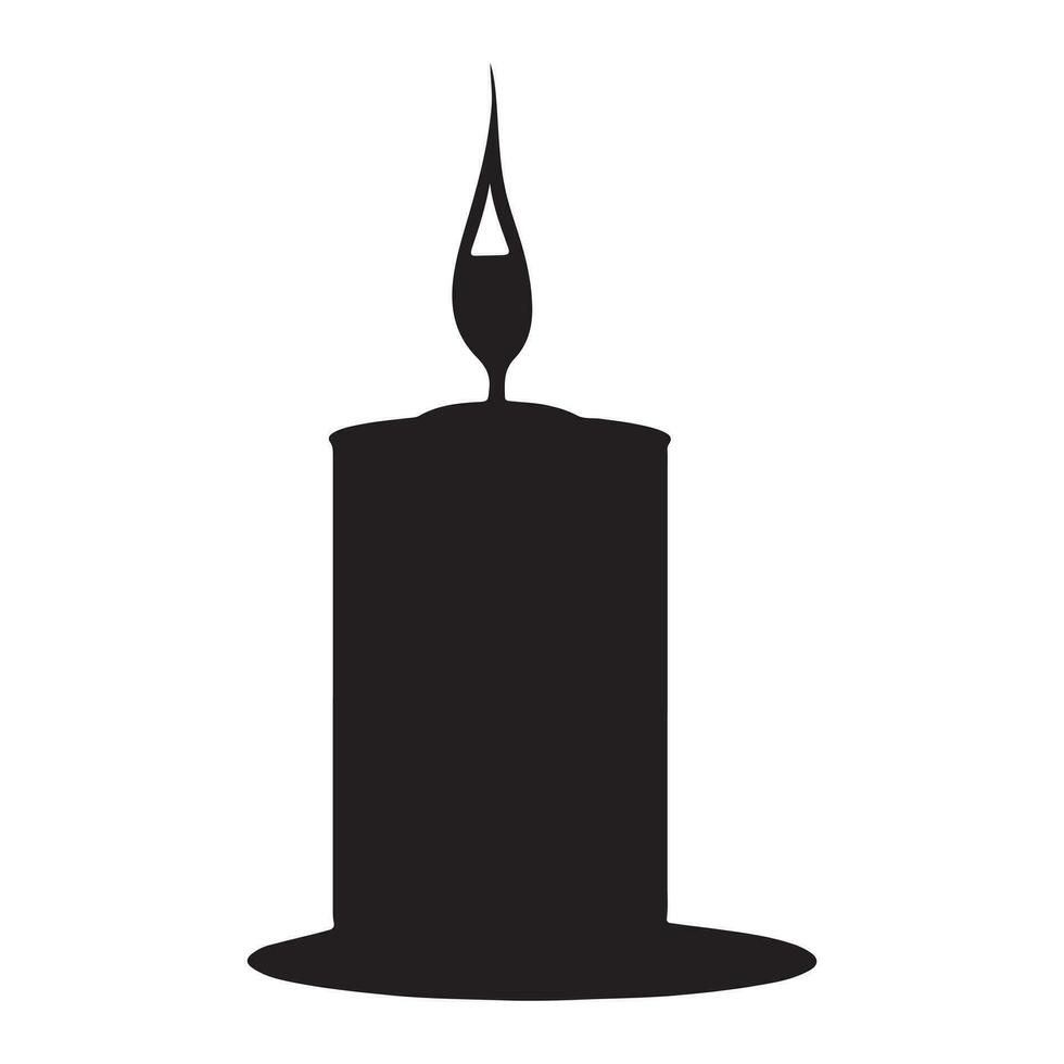 Candle black Silhouette vector