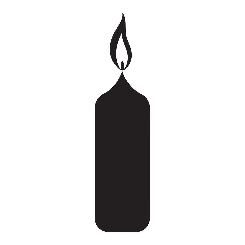 Candle black Silhouette vector