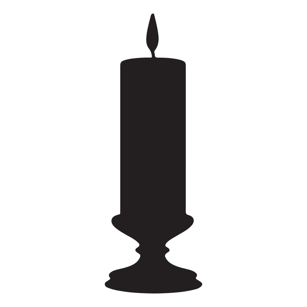 Candle black Silhouette vector