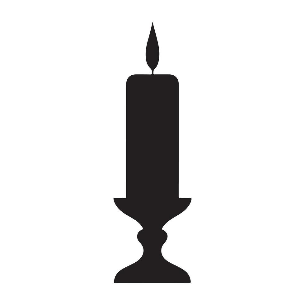 Candle black Silhouette vector