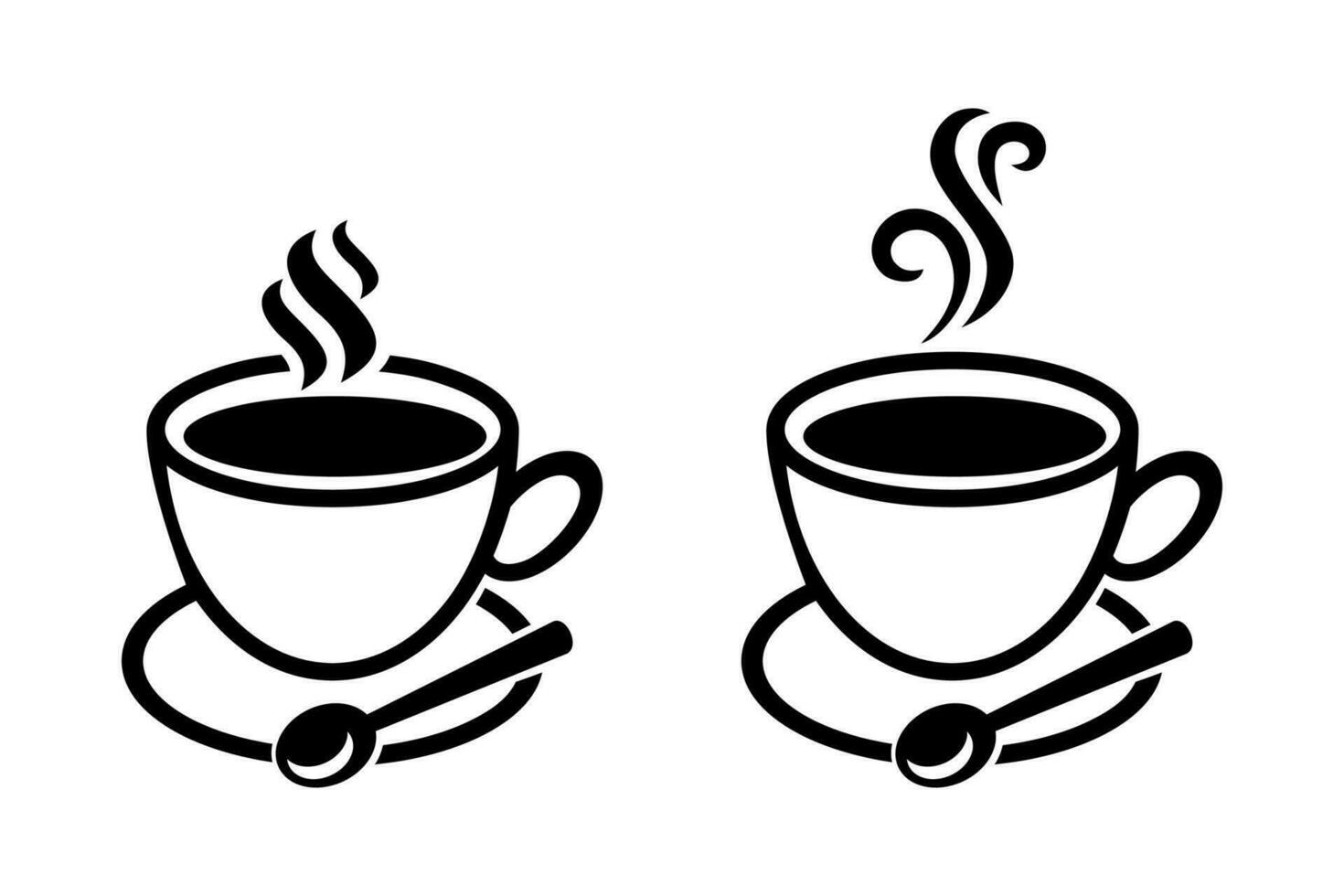 Coffee cup icon. Cup of hot drink, mug of coffee, tea etc. Coffee cup with steam vector icon.