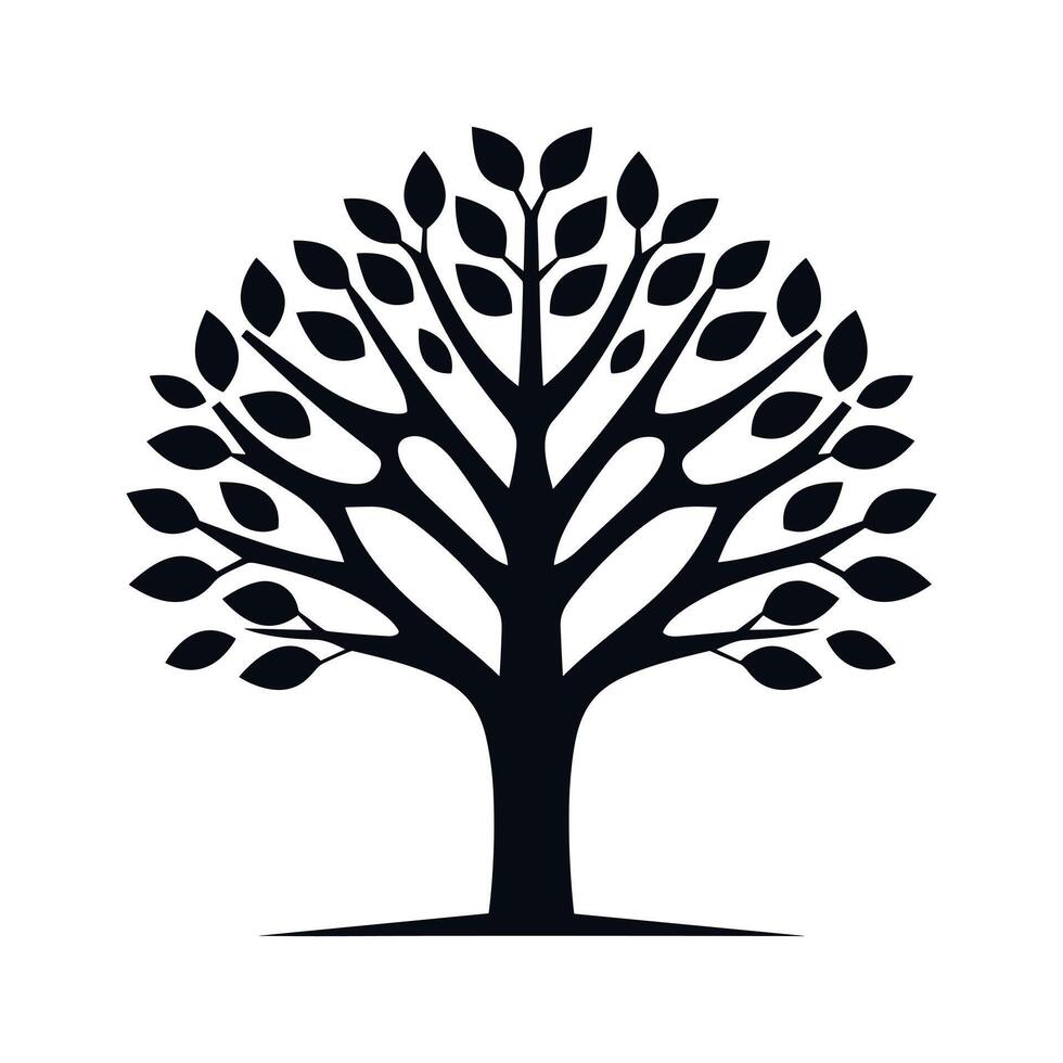 Tree silhouette vector. vector