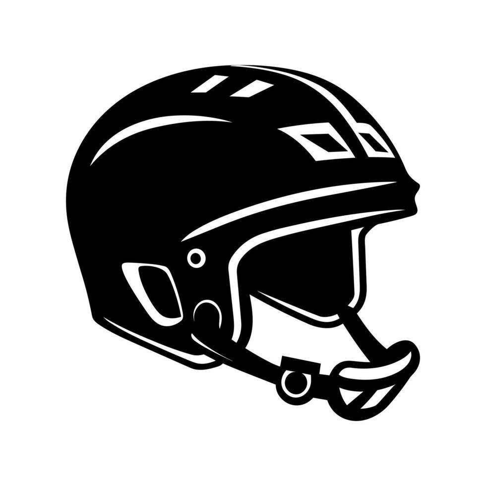 Hockey helmet silhouette vector. vector