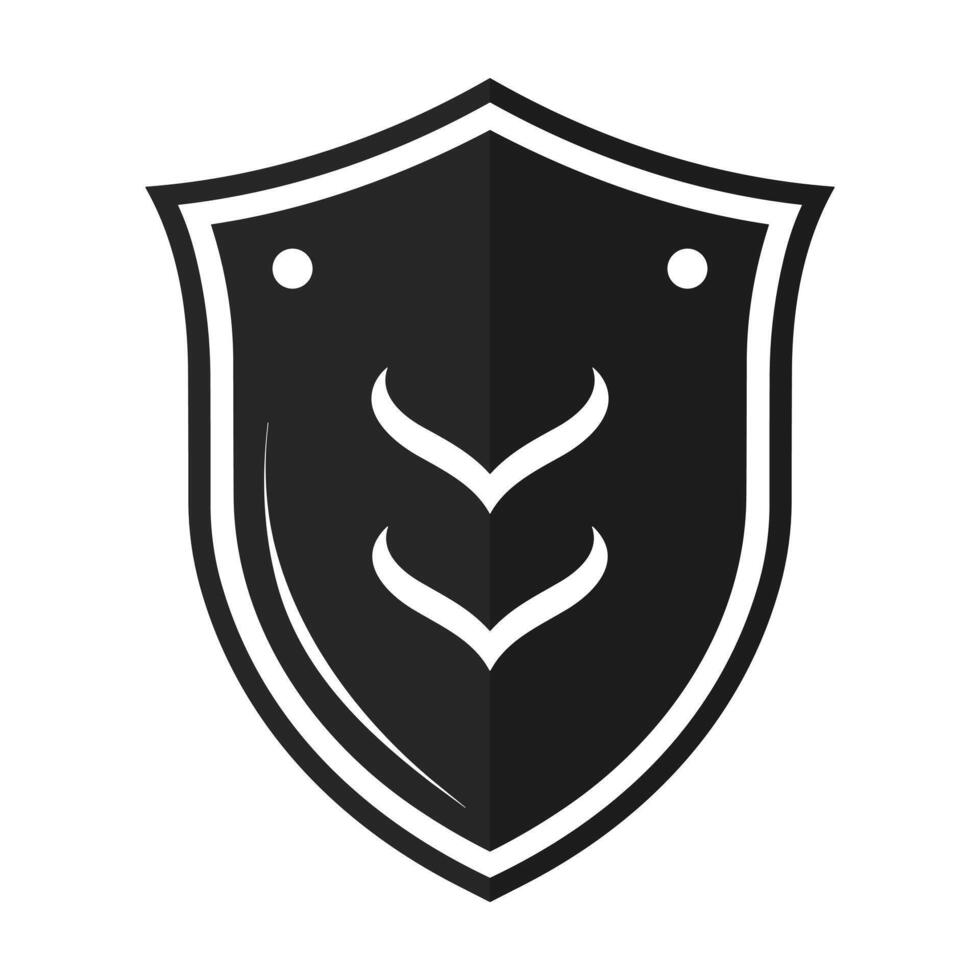 Shield silhouette vector. vector