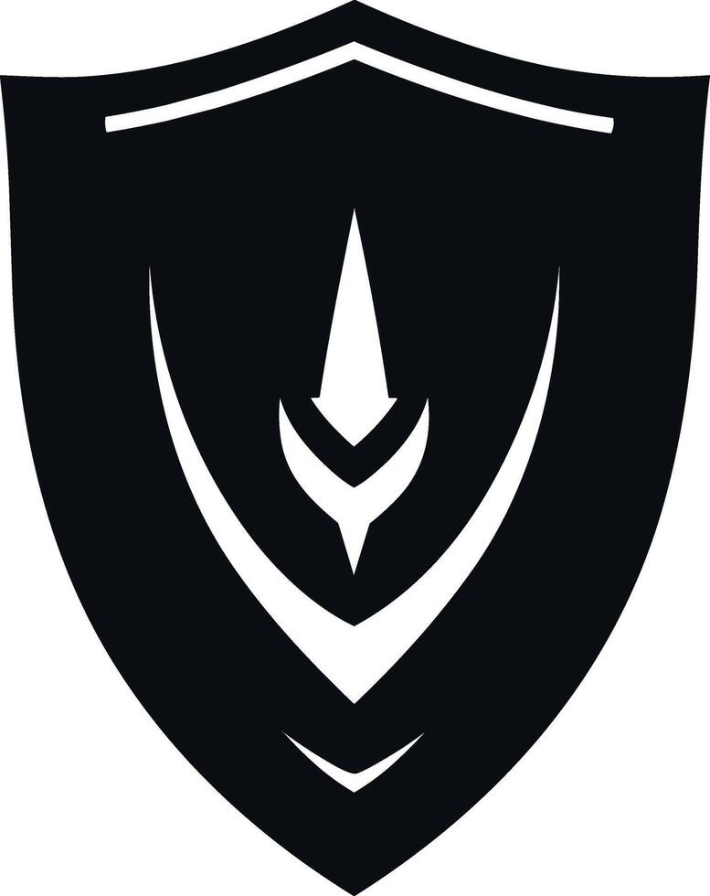 Shield silhouette vector. vector