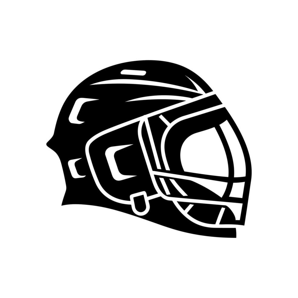 hockey casco silueta vector. vector