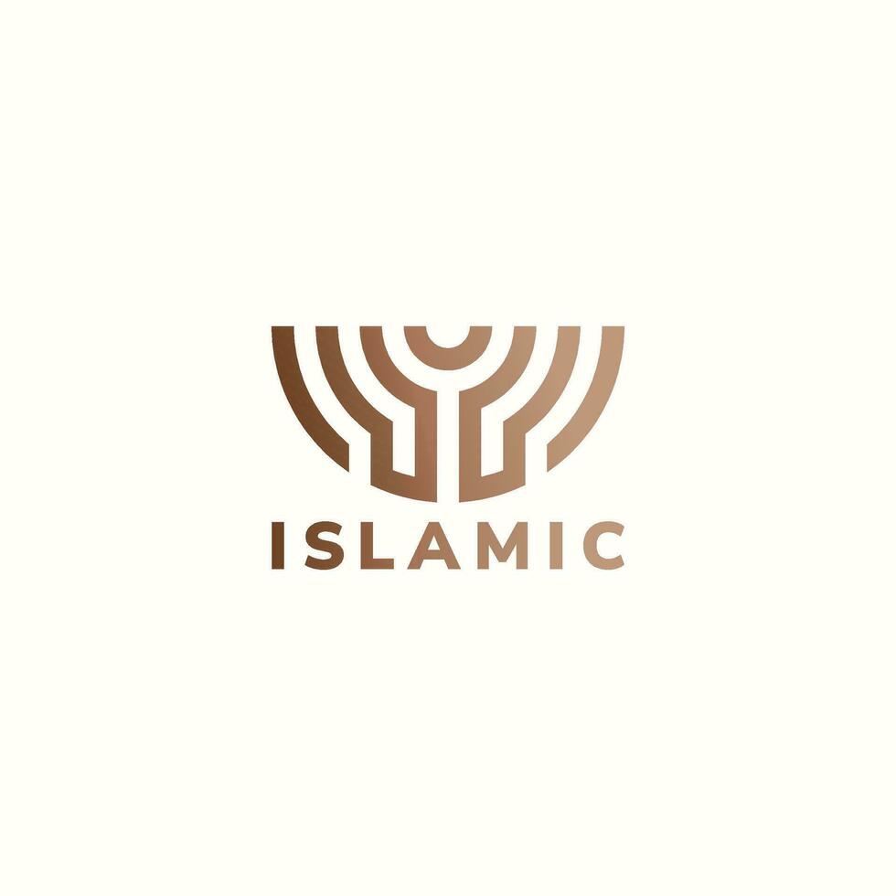 Ornamental abstract logo with Islamic nuances. vector